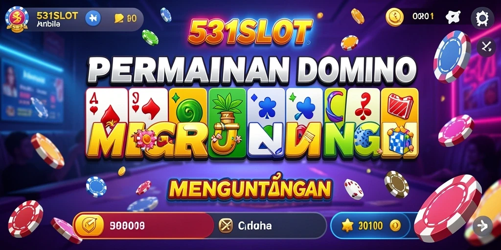 Tampilan gameplay seru dalam aplikasi 531SLOT dengan dominasi permainan domino.