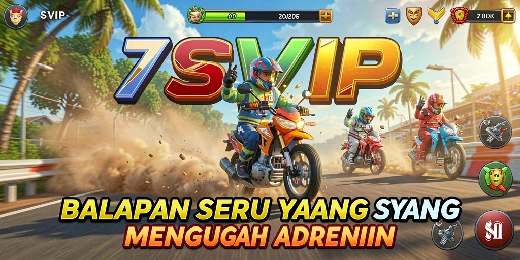 Tampilan utama gameplay 7SVIP dengan balapan yang seru dan grafis menakjubkan.