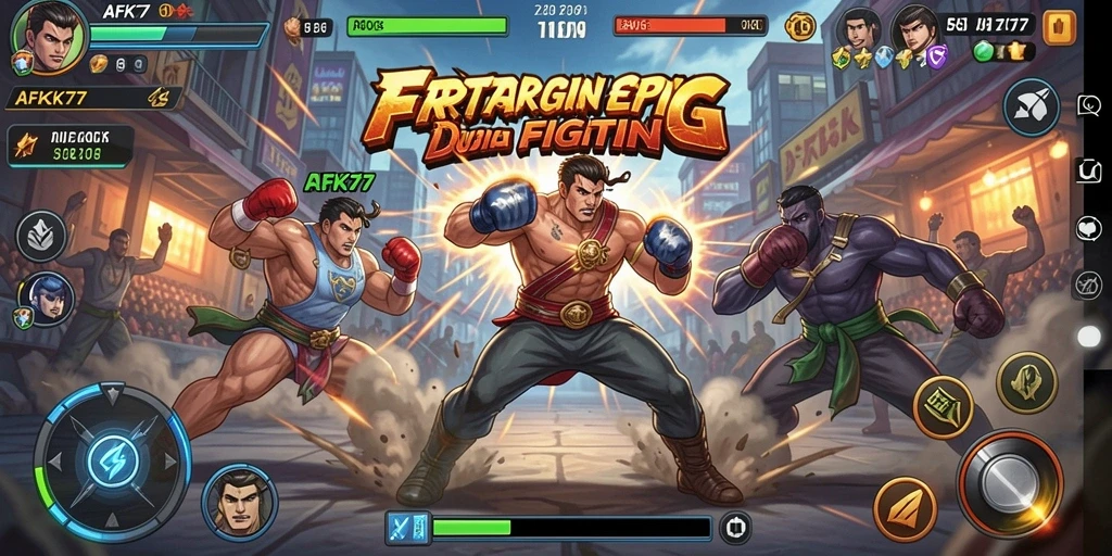 Tampilan seru pertarungan dalam AFK77 dengan karakter yang menakjubkan.