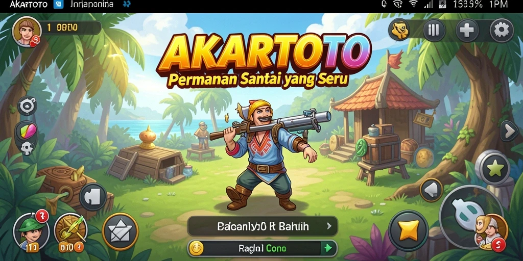 Tampilan gameplay seru dari AKARTOTO yang menghibur dan menantang.