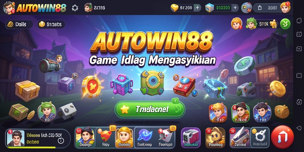 Screenshot gameplay AUTOWIN88 menampilkan karakter yang aktif dan interaksi bisnis yang menarik.