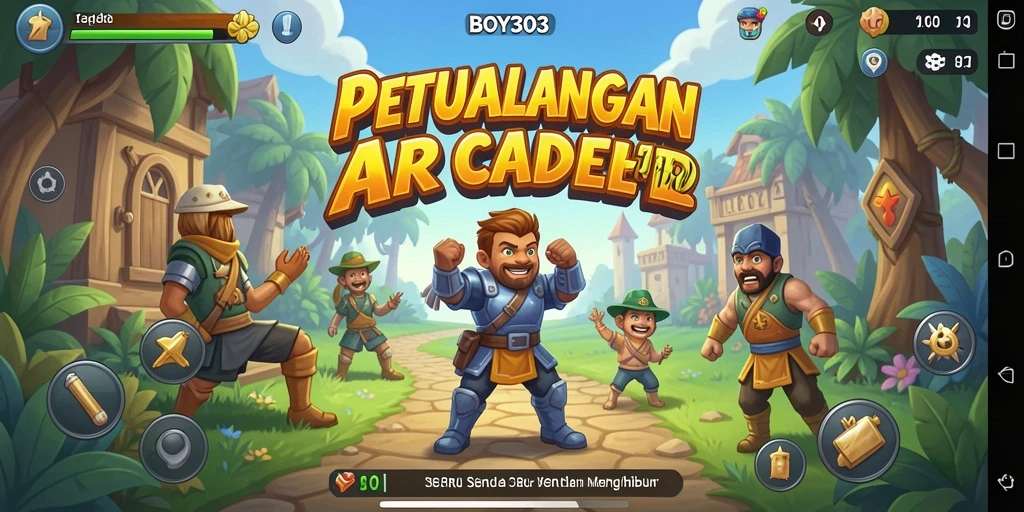 Tampilan gameplay <strong>BOY303</strong> dengan karakter beraksi dalam misi Arcade.