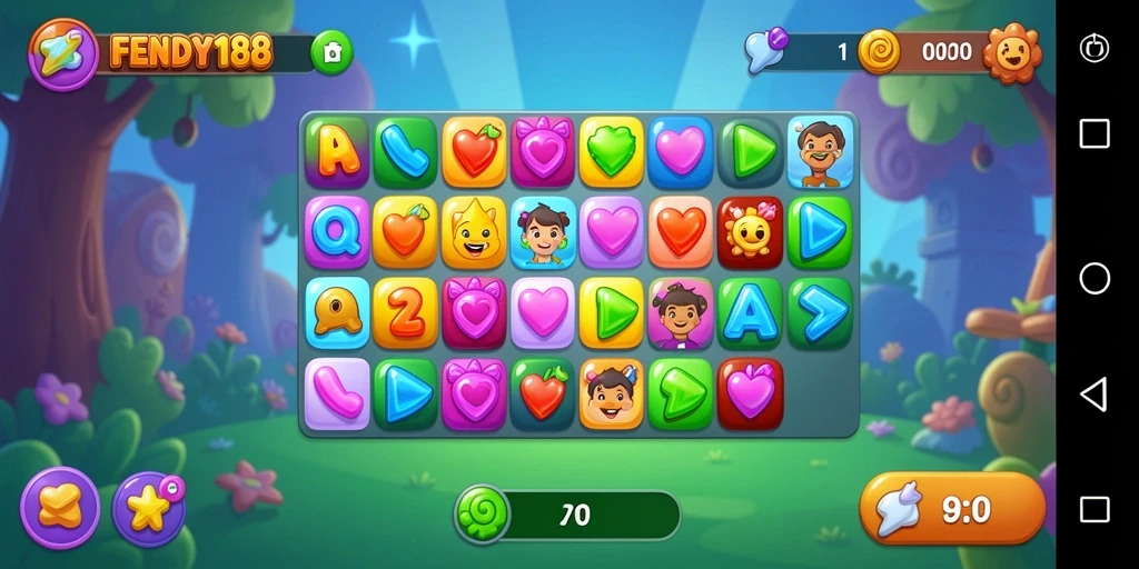 Tampilan gameplay FENDY188 yang penuh warna dan seru.