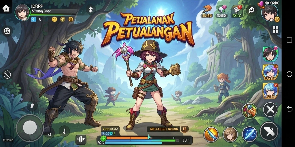 Gameplay seru dengan karakter anime yang beragam dan menawan.