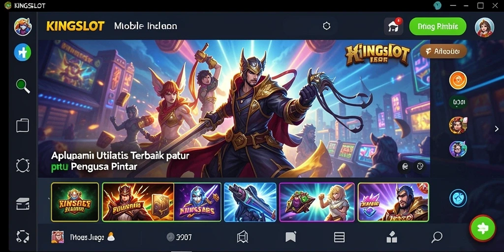 Tampilan antarmuka KINGSLOT yang intuitif dan mudah digunakan.