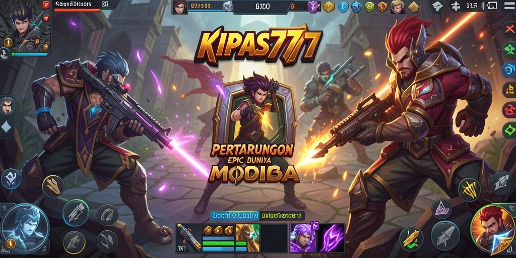 Screenshot gameplay KIPAS777 yang menampilkan pertarungan tim yang mendebarkan.