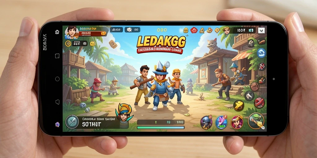 Tampilan gameplay LEDAKGG yang seru dan mengasyikkan.