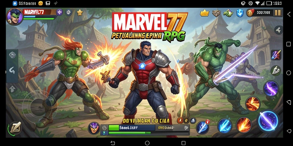 Tampilan seru dari gameplay RPG di MARVEL77 yang menampilkan pertarungan epik.