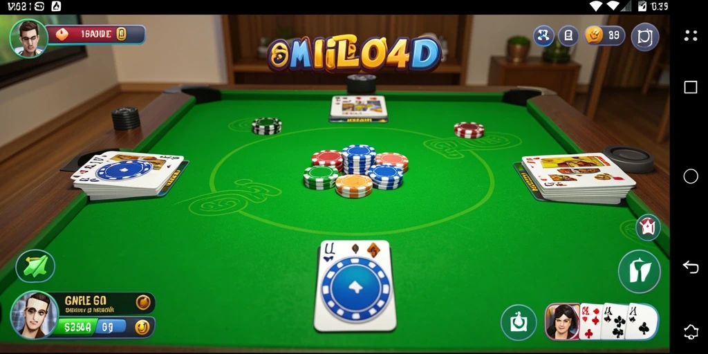 Tampilan gameplay seru dalam MILO4D dengan kartu Gaple.