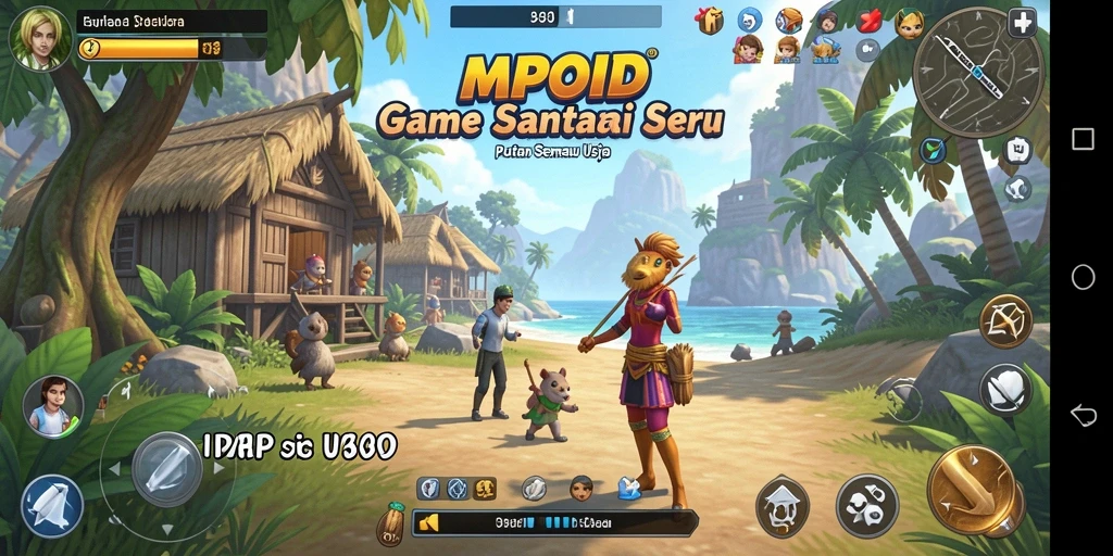 Tampilan gameplay MPOID yang penuh warna dan seru.