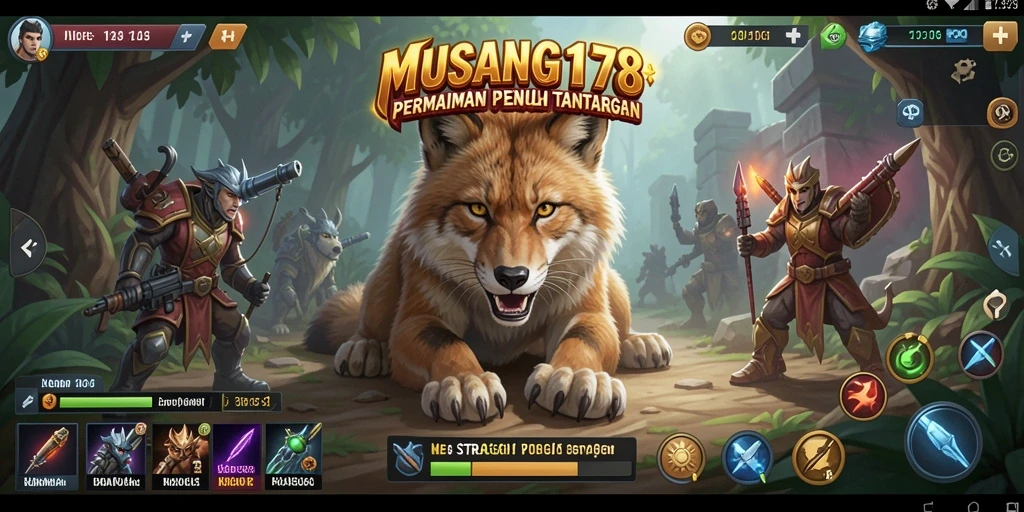 Screenshot gameplay MUSANG178 dengan aksi pertempuran strategis.
