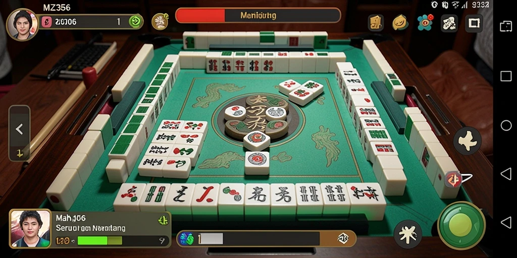 Screenshot MZ356 menunjukkan gameplay Mahjong yang menarik dan menantang.