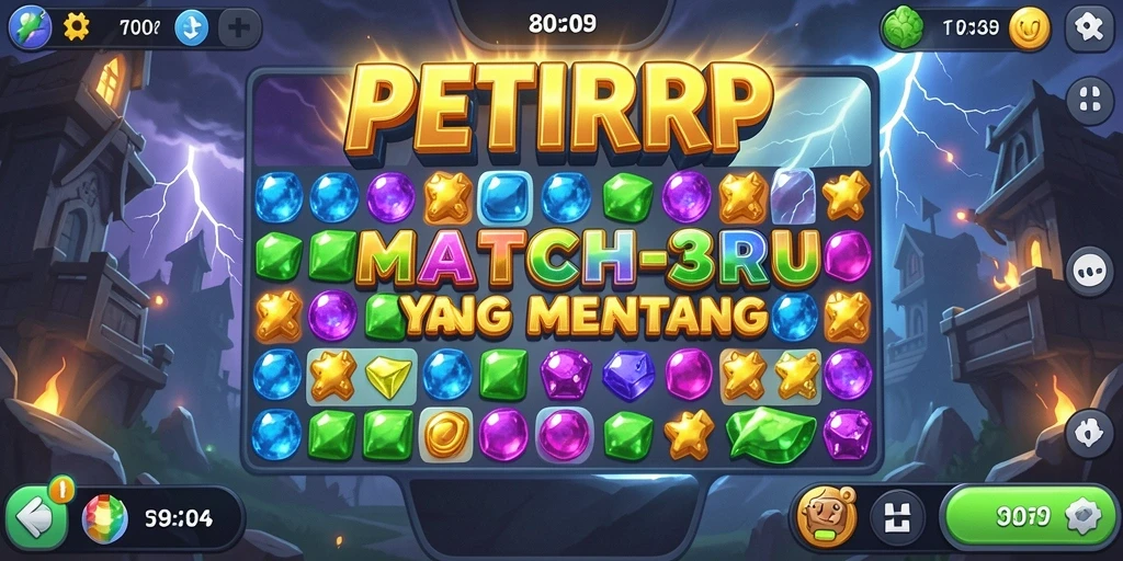 Screenshot menunjukkan gameplay seru dan berwarna-warni dari PETIRRP.