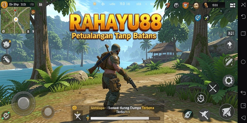 Screenshot gameplay RAHAYU88, menampilkan keindahan dunia terbuka.