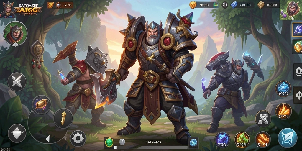 Tampilan gameplay ARPG yang seru dan mendebarkan di SATRIA123.