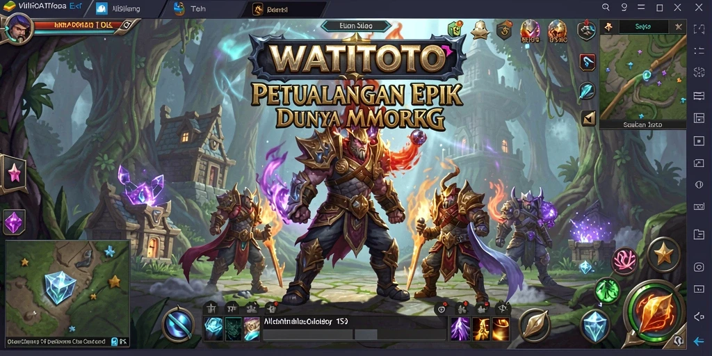 Tampilan gameplay epik dalam dunia MMORPG WATITOTO.